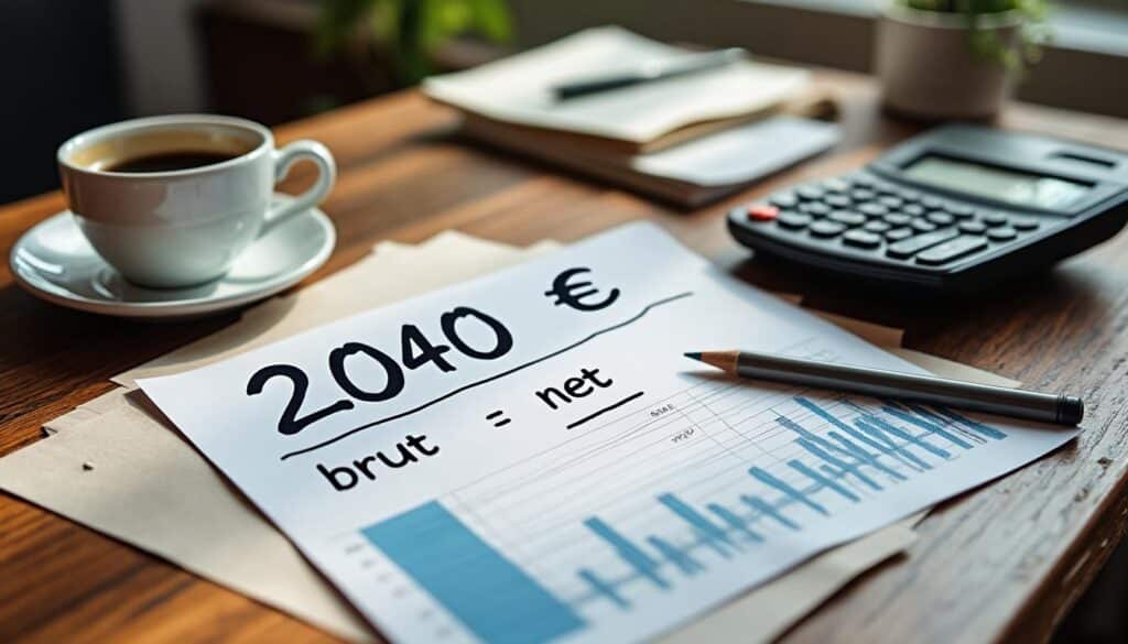 2040 euros brut en net : calcul et explications claires