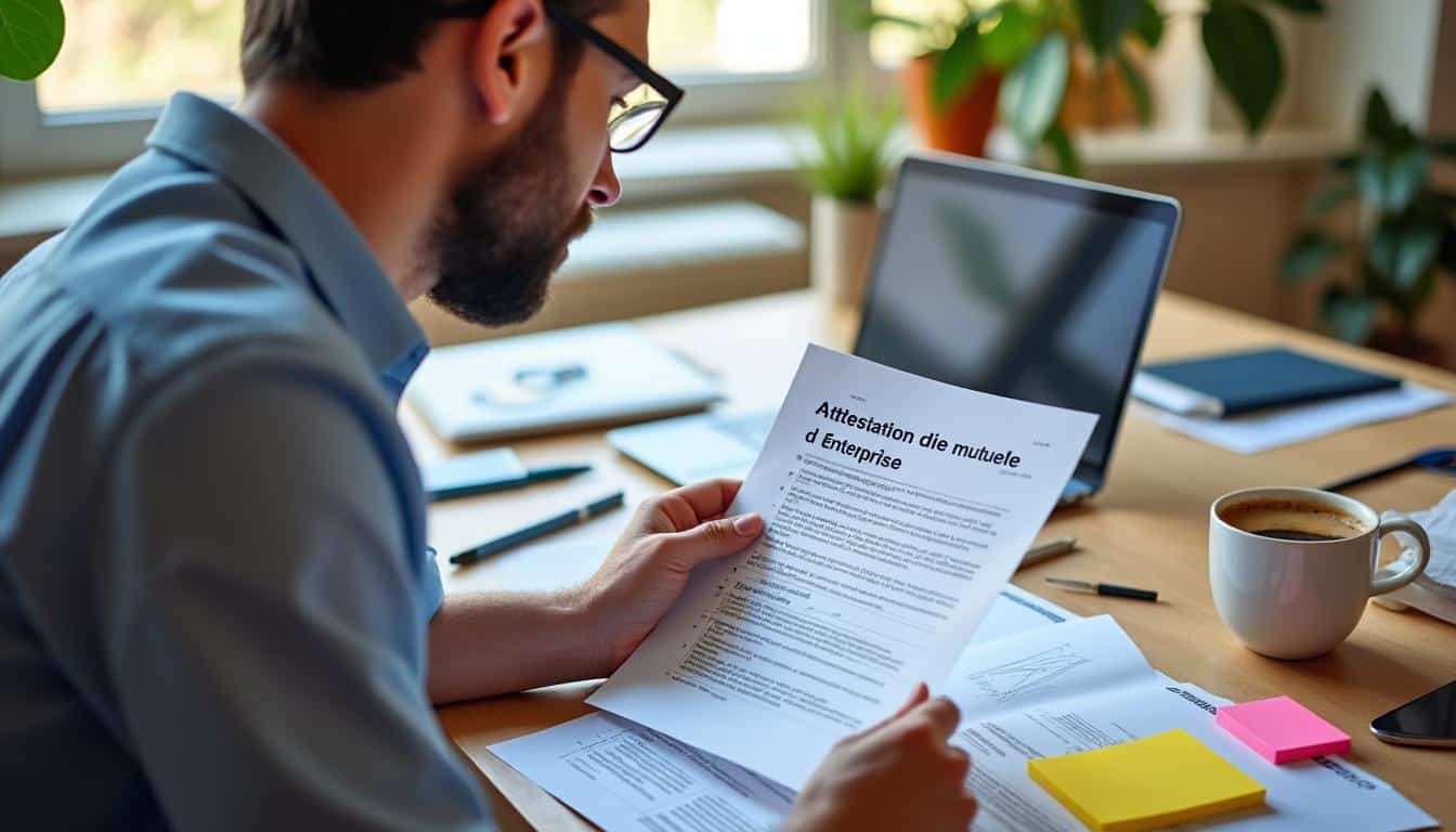 Illustration: Qu’est-ce qu’une attestation liée à la mutuelle obligatoire en entreprise ?
